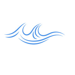 Blue Ocean Wave Illustration