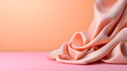 Pink beige grainy gradient background, rose toned blurry cosmetics background, silk drapery backdrop 82165535 2