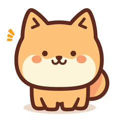Adorable cartoon dog illustration with cute design elements.