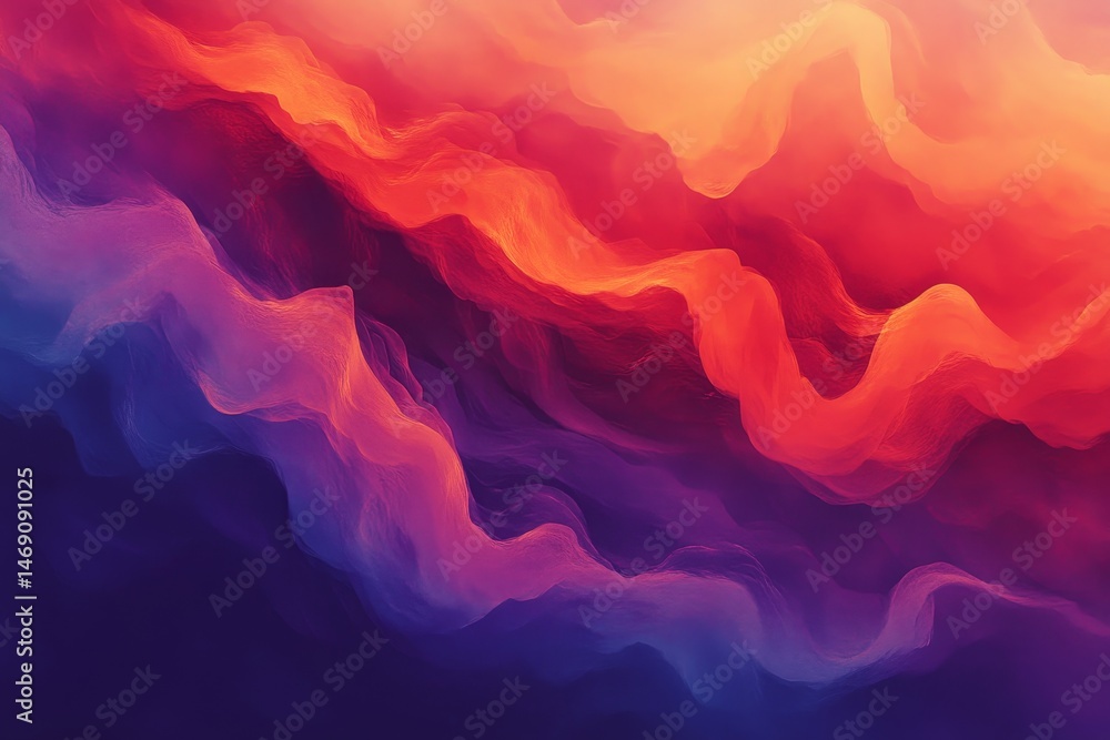 Poster abstract design featuring vibrant color transitions and fluid shapes.