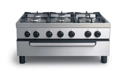 Obraz premium Commercial gas stove with six burners