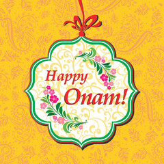 Happy Onam. Vector illustration 
