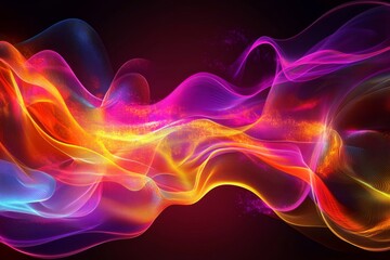 Obraz premium Dynamic swirling abstract design of colorful energy streams.