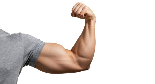 Isolated Muscular Arm Flexing Bicep for Strength