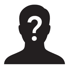 Anonymous Profile Placeholder Silhouette with Question Mark