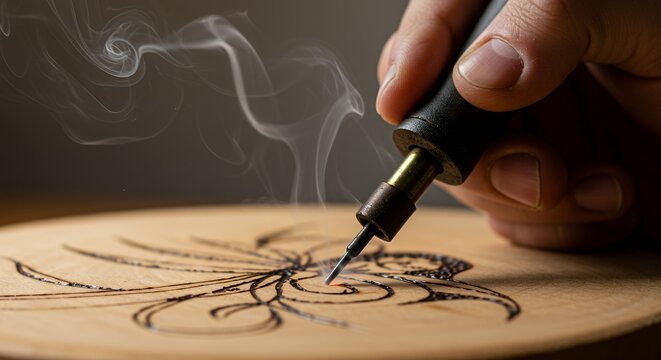 Pyrography: The Art of Wood Burning, Intricate Designs and Smoke Trails