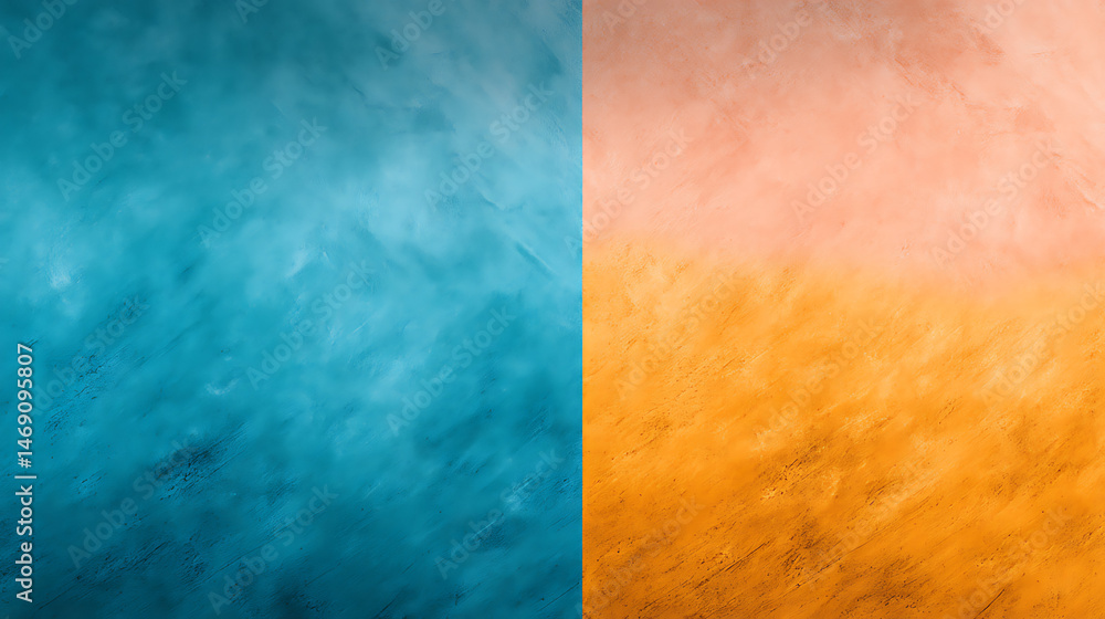 Aufkleber teal orange yellow blue dark grainy color gradient background retro noise texture effect web banner 
