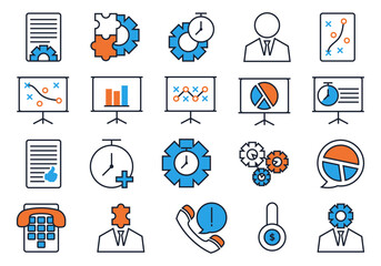 Modern Urban Business Element Set