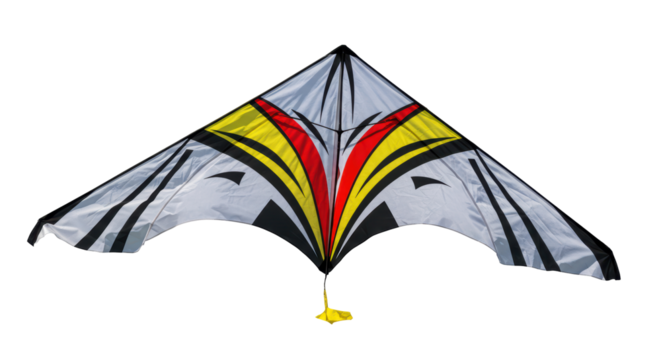 Isolated Delta Kite with Vibrant Design