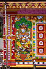 Architecture of hindu god vishnu temple in kerala.