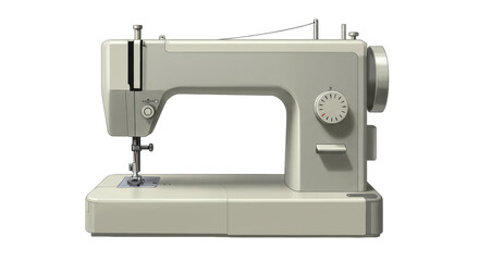 Isolated Vintage Sewing Machine for Tailoring and Crafts