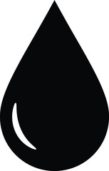 Single Black Tear Drop Icon