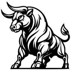 Fighting Bull Illustration.