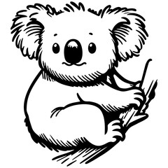 Koala Sketch Drawing.