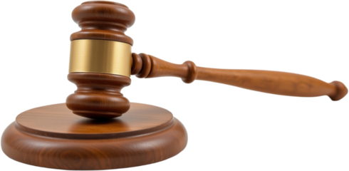 Courtroom action wooden gavel isolated in studio environment close-up view legal concept