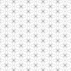 Abstract Geometric Seamless Pattern with Elegant Flower Motifs