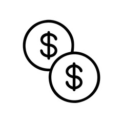 Dollar Coins Icon Design