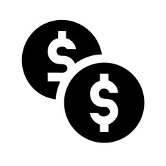 Dollar Coins Icon Design