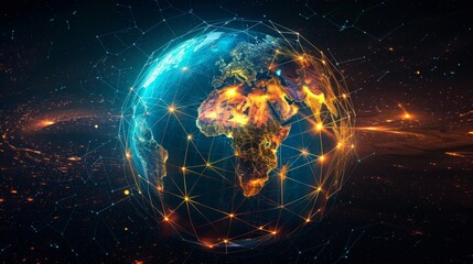 Global Network Connection Illustration