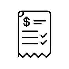 Luxury Check Receipt Icon Design