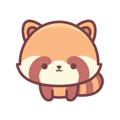 Adorable red panda illustration, cute and charming design.
