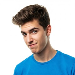 Fototapeta premium Smiling Young Man Portrait - Confident Male Look