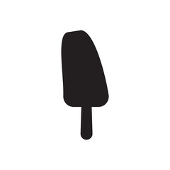 Simple Solid Black Popsicle Ice Cream Icon