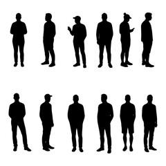 Architectural Drawings people vector illustration, top view, human person Minimal style hand drawn. Sections, Elevations, Floor Plans