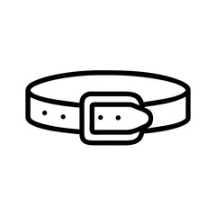 Leather Belt with Buckle Icon Design