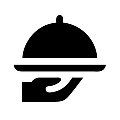 Serving Meal on Plate Icon Design