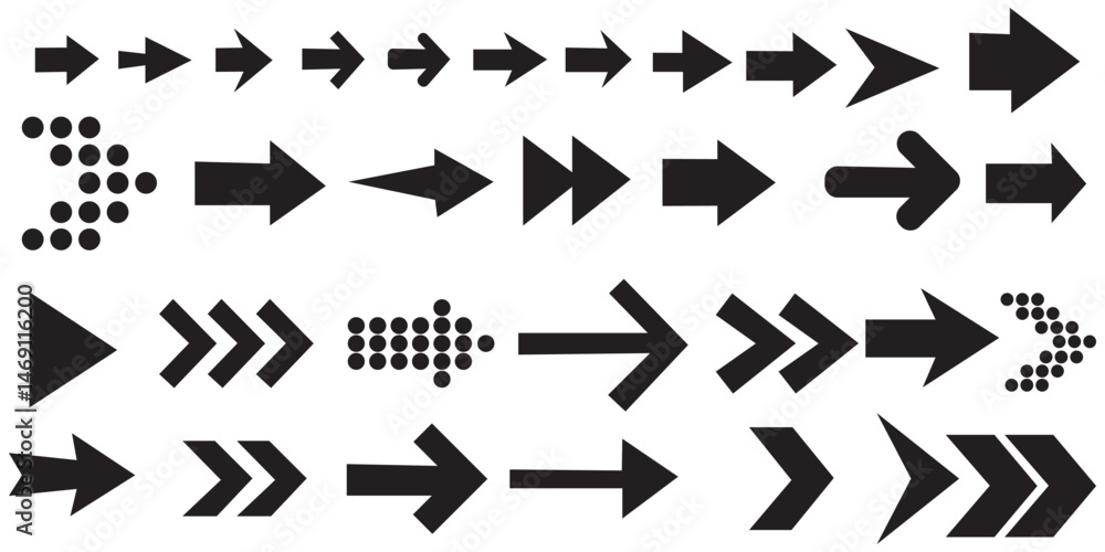 Poster set arrow icons. collection arrows sign. black arrow icon set. arrow. cursor. arrow vector icon. sim