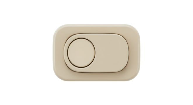 Isolated Toggle Switch in Off Position with Smooth Design