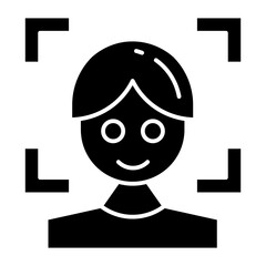 Face Scan glyph  icon