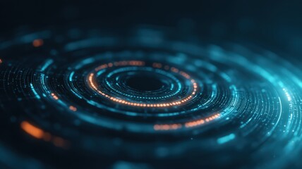 Abstract Futuristic Digital Display Interface