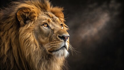 Obraz premium Majestic Gaze: The Lion King in Photorealistic Glory