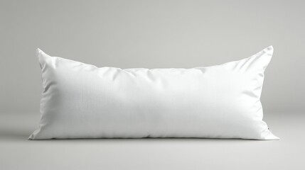 Blank white decorative lumbar pillow