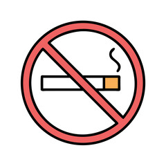 No Smoking Symbol Icon Design