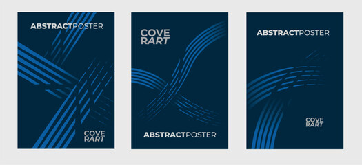 Modern abstract posters featuring diagonal lines and particle effects, creating a dynamic and visually appealing design