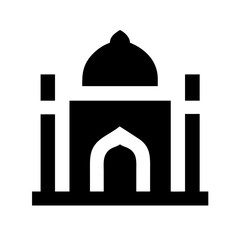 Mosque Building Front Icon Design