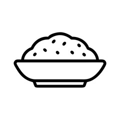 Rice Food Plate Icon Design