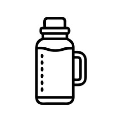 Water Thermos Flask Icon Design