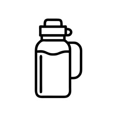 Water Thermos Flask Icon Design