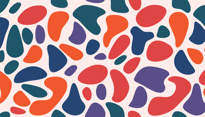 47. Whimsical Fluid Forms Seamless Art