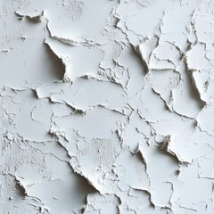 Obraz premium Weathered White Surface with Cracked and Peeling Paint