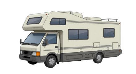 Isolated Caravan Mobile Home Travel Leisure