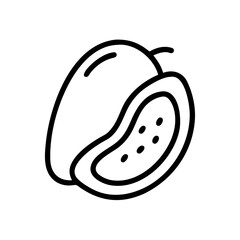 Mango Fruit Slice Icon Design