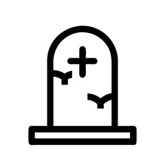 Fototapeta premium Graveyard Tombstone Icon Design