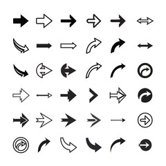 Arrow Elements Collection Flat Line Icons