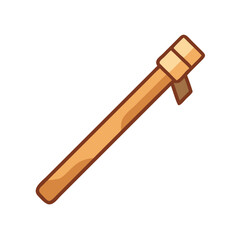 Wooden Stick Tool Icon Design