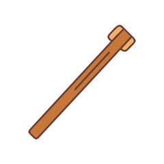 Wooden Stick Tool Icon Design